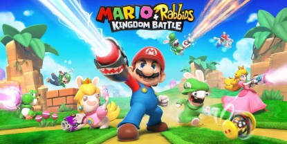 Banner of the video game: Mario + Rabbids Kingdom Battle