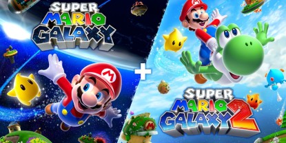 Banner del videojuego: Super Mario Galaxy + Super Mario Galaxy 2